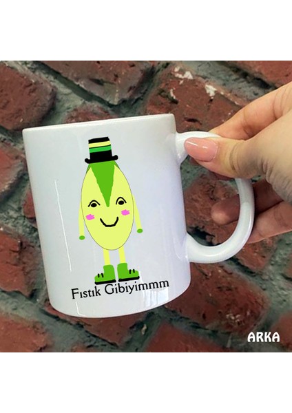 Size Özel Fıstık Gibi Seramik Baskılı Kupa Bardaklar fiyatları