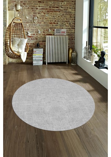 Dijital Kaymaz Yıkanabilir Jüt-Hasır Desen Yuvarlak Yolluk Mutfak Salon Halısı, N-Y-Jüt-07-Gri, modelleri