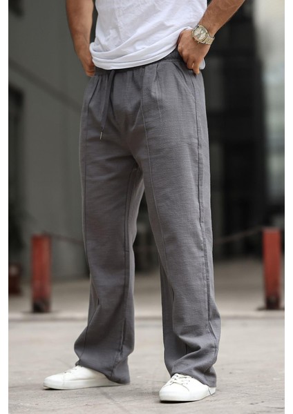 Füme Erkek Rahat Kesim Keten Pantolon 6539 fiyatları
