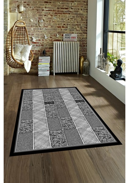 Dijital Baskılı Kaymaz Yıkanabilir Jüt-Hasır Desen Yolluk Mutfak Salon Halısı, N-Jüt-02-Gri, modelleri