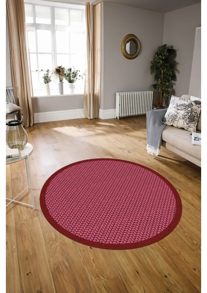 Dijital Kaymaz Yıkanabilir Jüt-Hasır Desen Yuvarlak Yolluk Mutfak Salon Halısı, N-Y-Jüt-03-Kırmızı, fiyatları