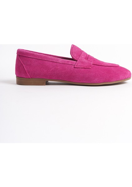 Kadın Süet Loafer & Babet Fuşya -MCMNG2103-FS