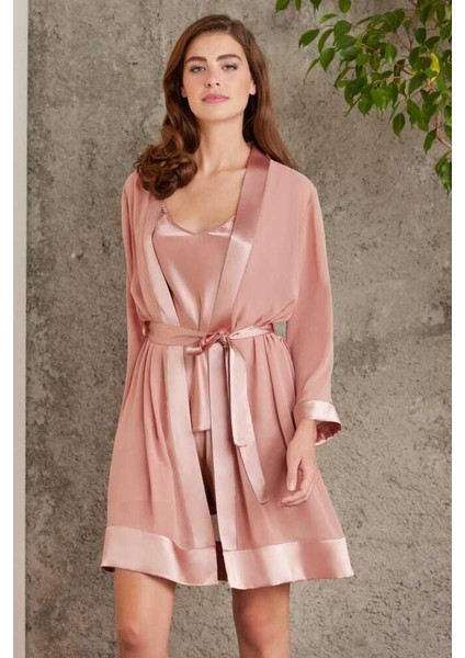 Saten Brandy Dörtlü Gelin Çeyiz Seti 7085