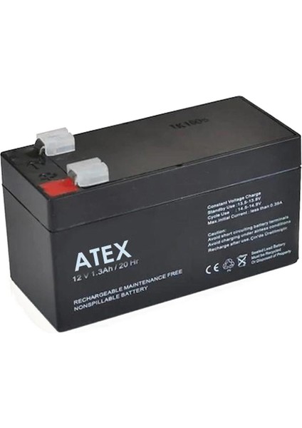 Akü 12V 1.3A (9.7X5X4.3CM) Atex