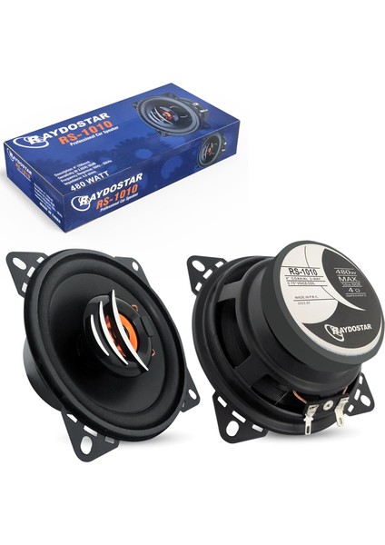 RS-1010 Oto Hoparlör 10CM 480 Watt Tweeterli 2 Adet