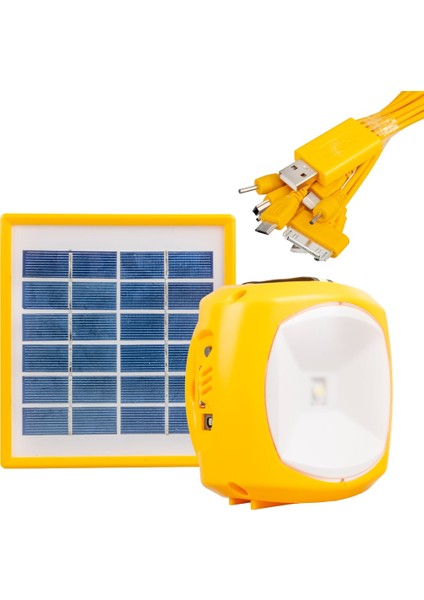 Shopzum PM-33399 Tek Panelli Şarjlı Solar Işıldak Aydınlatma Seti