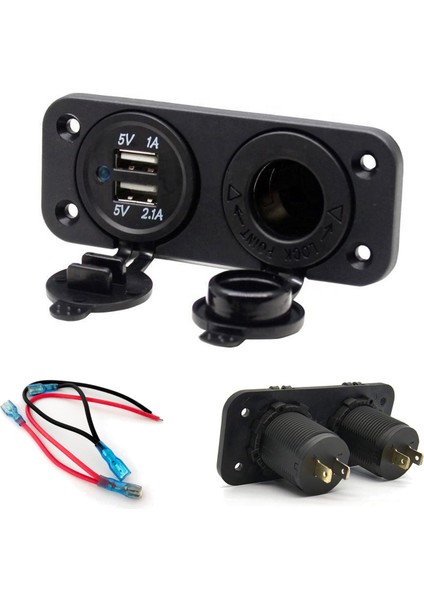 Araç Çakmak Soketi Çift USB Şarj Ch-31