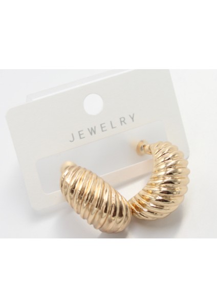 Trend Spiral Damla Küpe Gold