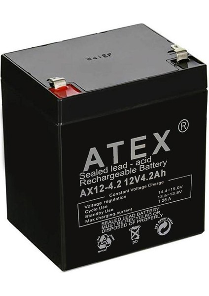 Akü 12V 4.2A (9X7X10CM) Atex