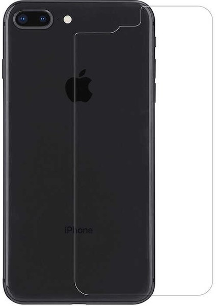 Apple iPhone 8 Plus Uyumlu Arka Kapak Ekran Koruyucu Arka Kapak Kırılmaz Cam Darbelere Dayanıklı, Tamperli 4K Kalite, Çizilmez ve Parmak Izi Yapmayan