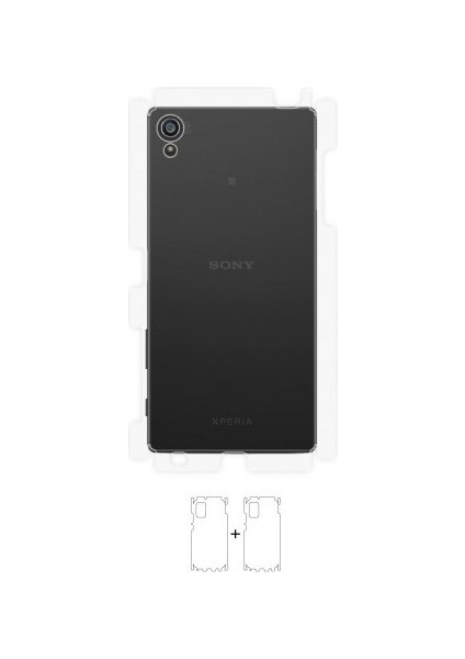 Sony Xperia Z5 Uyumlu Arka Kapak Ekran Koruyucu Arka Kapak Kırılmaz Cam Darbelere Dayanıklı, Tamperli 4K Kalite, Çizilmez ve Parmak Izi Yapmayan