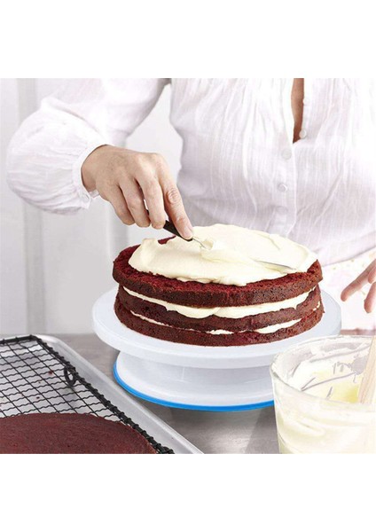 Dekorasyon Için 11 Inç Döner Kek Döner Tablası - 6 Parçalı Pasta Dekorasyon Seti, 2 Buzlanma Spatulası ve 3 Kazıyıcı Içerir (Yurt Dışından) fırsatları
