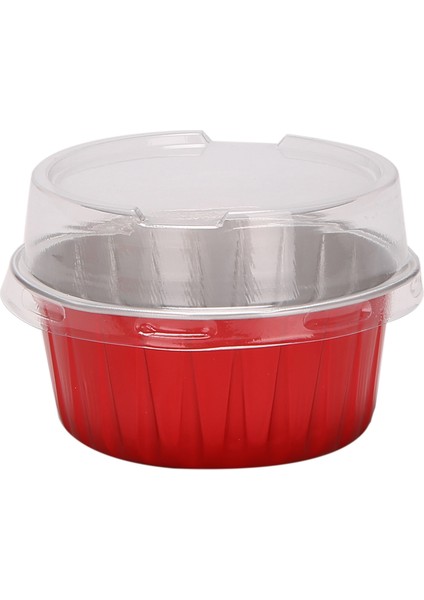 Kapaklı Folyo Ramekins,alüminyum Folyo Cupcake Gömlekleri,muffin Gömlekleri Bardaklar,cupcake Pişirme Bardak Tutucular Kılıflar Kutular Kırmızı (Yurt Dışından)