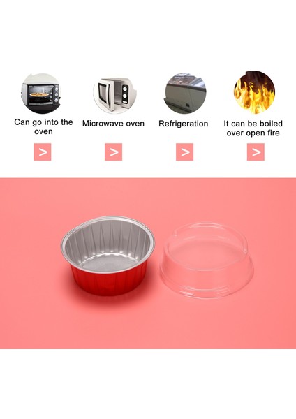 Kapaklı Folyo Ramekins,alüminyum Folyo Cupcake Gömlekleri,muffin Gömlekleri Bardaklar,cupcake Pişirme Bardak Tutucular Kılıflar Kutular Kırmızı (Yurt Dışından) modelleri