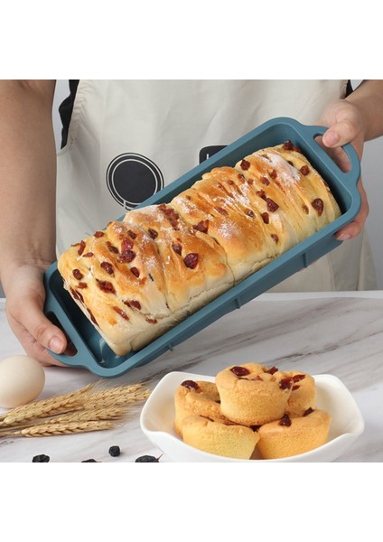 Silikon Dikdörtgen Yapışmaz Ekmek Somun Kek Kalıbı Bakeware Fırın Tepsisi Fırın Kalıbı (Yurt Dışından)