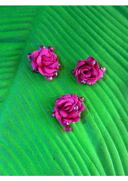 2x2 cm 3 Adet Boncuklu Pembe Çiçek Arma Dikiş Giyim Aksesuarı fiyatları