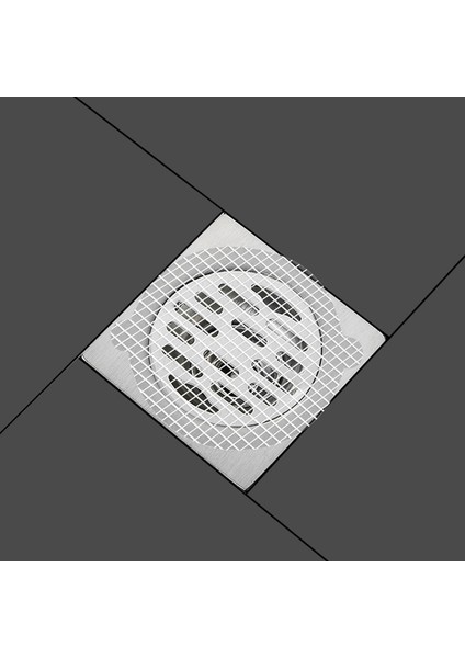 Banyo Duş Gider Süzgeci 5 ADET Gider Kapağı Saç Küvet Drenajı Duş Tahliye Kapağı 10X10 cm Yapışkanlı Temizlik Teli