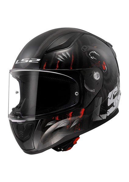 Rapid 2 Clawn Motosiklet Kaskı Mat Siyah Gri