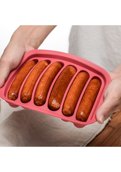 Silikon Hot Dog Kalıp Dıy Hot Dog Kutusu Silikon Sosis Kalıp Yumurta Sosis Kalıp Gıda Takviyesi Aracı Jambon Kutusu (Yurt Dışından)