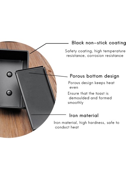 450G Karbon Çelik Ekmek Somun Tavası Kapaklı Ekmek Tost Kalıp Kapaklı Ağır Profesyonel Ekmek Yapma Makinesi Tava (Yurt Dışından)