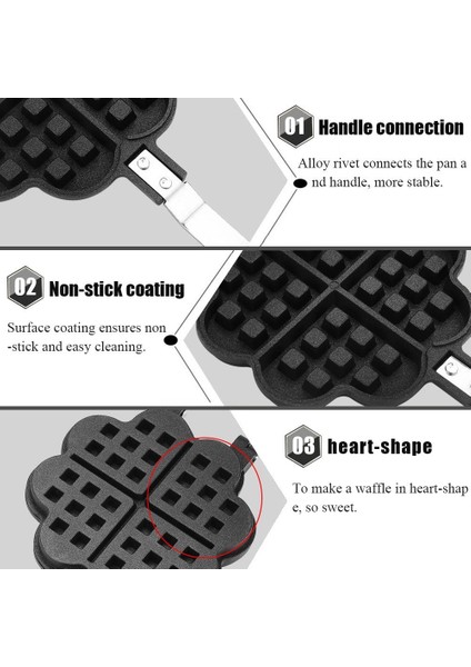 Yapışmaz Waffle Makinesi Makinesi Mutfak Pişirme Kalıp Gaz Tava Kabarcık Yumurta Kek Fırın Kahvaltı Makinesi Kek Makinesi (Yurt Dışından)