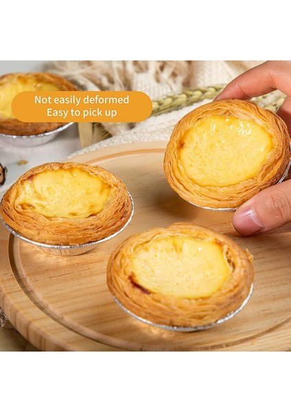 500 Adet Mini Pasta Tavaları, Pişirme Için 2.8 Inç Tek Kullanımlık Yumurtalı Tart, Pişirme Için Alüminyum Folyo Bakeware, Tart Yapımı (Yurt Dışından)