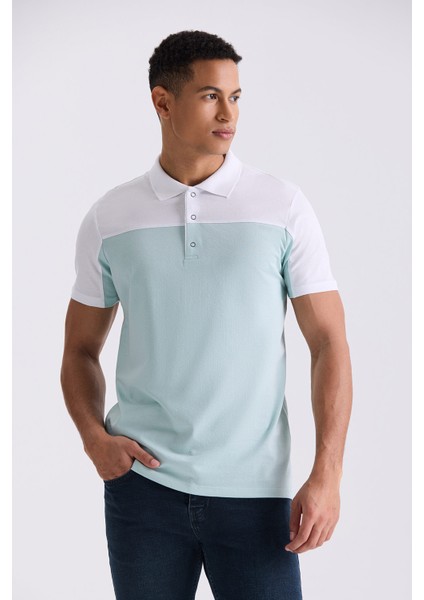 Mint Slim Fit Polo Yaka Erkek T Shirt