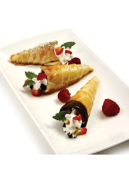 24 Adet Paslanmaz Çelik Pasta Kreması Boynuz Konik Tüp Koni Pasta Rulo Boynuz Kalıp Mutfak Pişirme Bobini Aracı (Yurt Dışından) modelleri