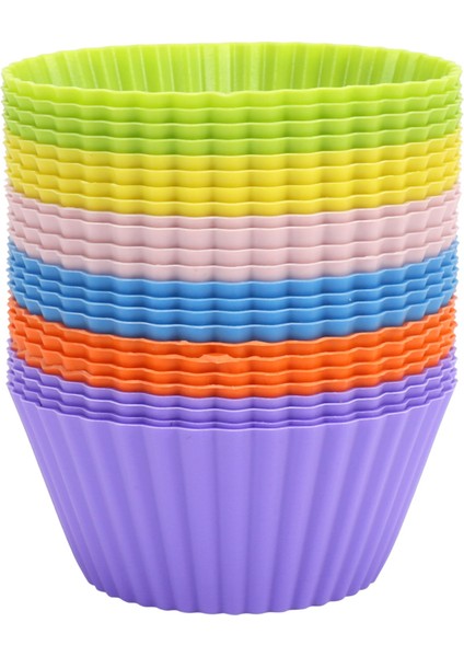 Yeniden Kullanılabilir Silikon Pişirme Bardakları - 24'lü Paket Pişirme Bakeware Maker Dıy Kek Dekorasyon Araçları (Yurt Dışından)