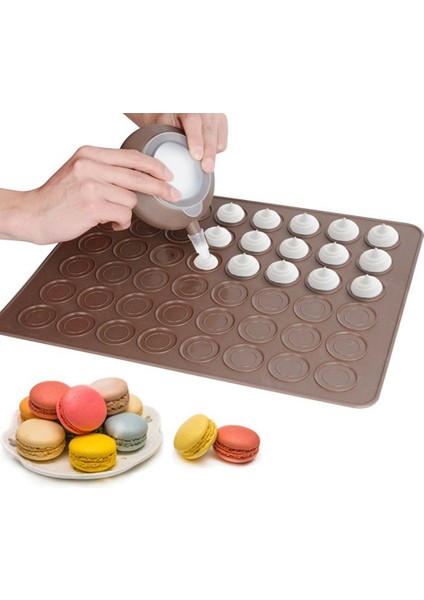 Silikon Acıbadem Kurabiyesi Seti, Macaron Silikon Mat, 48 Pişirme Daireli Yapışmaz Makaron Kalıbı, Kek Dekorasyonu Için Decomax Kalem (Yurt Dışından) fiyatları