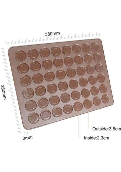 Silikon Acıbadem Kurabiyesi Seti, Macaron Silikon Mat, 48 Pişirme Daireli Yapışmaz Makaron Kalıbı, Kek Dekorasyonu Için Decomax Kalem (Yurt Dışından) modelleri
