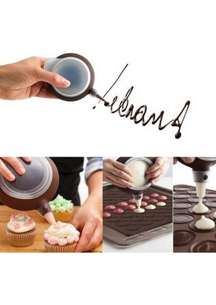 Silikon Acıbadem Kurabiyesi Seti, Macaron Silikon Mat, 48 Pişirme Daireli Yapışmaz Makaron Kalıbı, Kek Dekorasyonu Için Decomax Kalem (Yurt Dışından) indirimleri