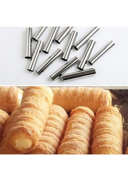 19 Adet Cannoli Tüpler Formları Seti Paslanmaz Çelik Yapışmaz Krem Boynuz Danimarka Pasta Kalıbı Kremalı Rulo (Yurt Dışından) indirimleri