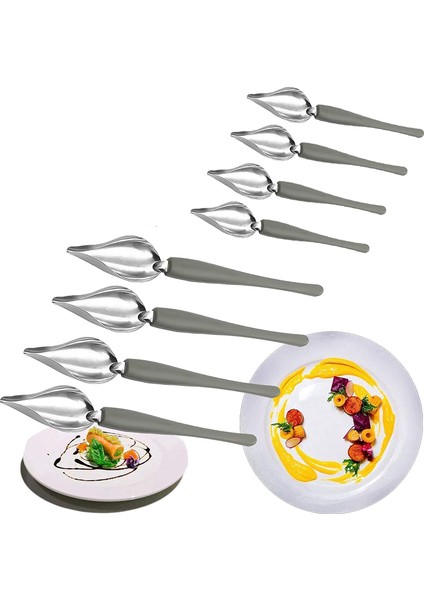 Mutfak Hassas Çizim Dekorasyon Kaşık Seti, Profesyonel Dıy Çikolata Kaşığı Filtre Kaşık Büyük Kalem Kaşık 8 Paket (Yurt Dışından) fiyatları