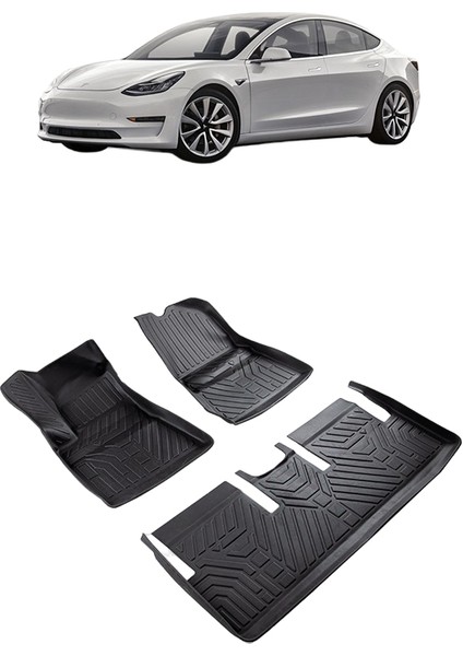 Tesla Model 3 / 7d Tam Uyumlu Havuzlu Paspas