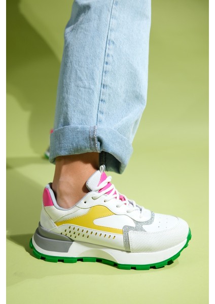Blaj Beyaz Sarı Multi Kadın Spor Ayakkabı fiyatları