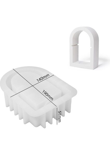 Kare Altıgen Kemer Mum Fincan Tütsü Brülör Silikon Kalıp Dıy Alçı Dökme Aromaterapi Depolama Kalıp, A (Yurt Dışından)