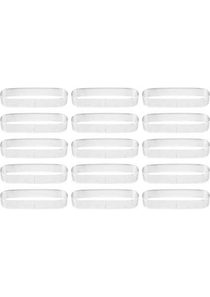 15 Adet Oval Tartlet Delikli Tart Pişirme Için Paslanmaz Çelik Yuvarlak Form Halkası Tart Mousse Pies Kiş (Yurt Dışından) fiyatları