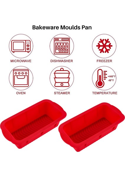 Silikon Somun Teneke Seti 2'li, Pişirme Için Ekmek Tenekeleri, Yapışmaz Fırın Tepsisi, Silikon Ekmek Teneke Seti, Bakeware Kalıpları Tava (Yurt Dışından)