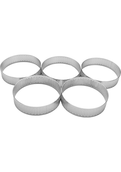 10 Paket Paslanmaz Çelik Tart Halkası, Isıya Dayanıklı Delikli Kek Musluk Halkası, Yuvarlak Halka Pişirme Araçları, 8cm (Yurt Dışından) fiyatları
