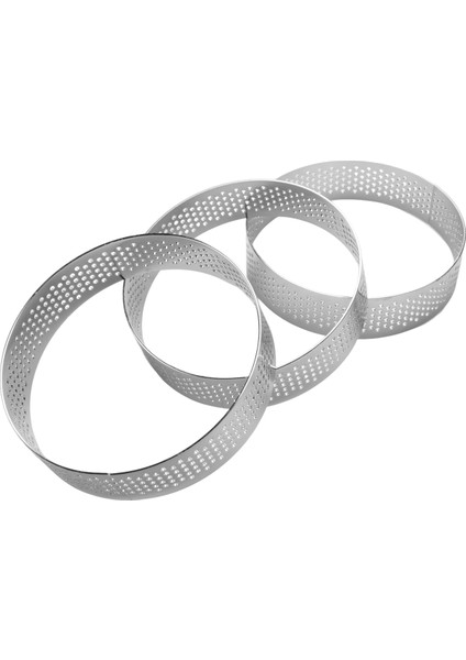 10 Paket Paslanmaz Çelik Tart Halkası, Isıya Dayanıklı Delikli Kek Musluk Halkası, Yuvarlak Halka Pişirme Araçları, 8cm (Yurt Dışından) fırsatları