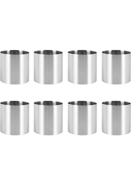 8 Adet Paslanmaz Çelik Mousse Yüzükler Yuvarlak Bisküvi Kesici Kek Kalıbı Mutfak Pişirme Pasta Aracı Tart, Fondan, Vb (Yurt Dışından)