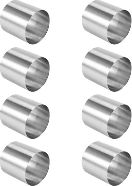 8 Adet Paslanmaz Çelik Mousse Yüzükler Yuvarlak Bisküvi Kesici Kek Kalıbı Mutfak Pişirme Pasta Aracı Tart, Fondan, Vb (Yurt Dışından) modelleri