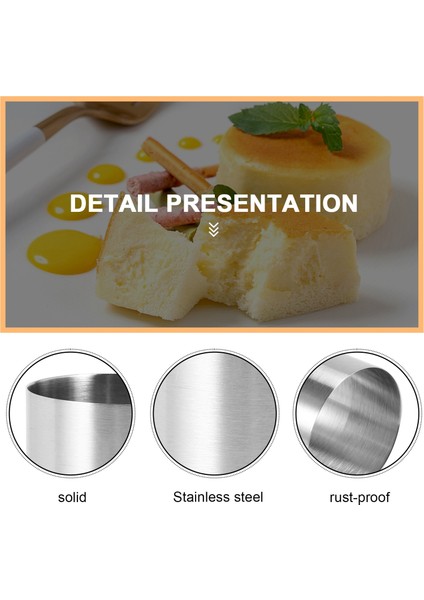 8 Adet Paslanmaz Çelik Mousse Yüzükler Yuvarlak Bisküvi Kesici Kek Kalıbı Mutfak Pişirme Pasta Aracı Tart, Fondan, Vb (Yurt Dışından) fırsatları