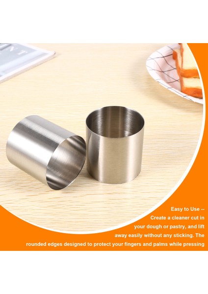 8 Adet Paslanmaz Çelik Mousse Yüzükler Yuvarlak Bisküvi Kesici Kek Kalıbı Mutfak Pişirme Pasta Aracı Tart, Fondan, Vb (Yurt Dışından) indirimleri