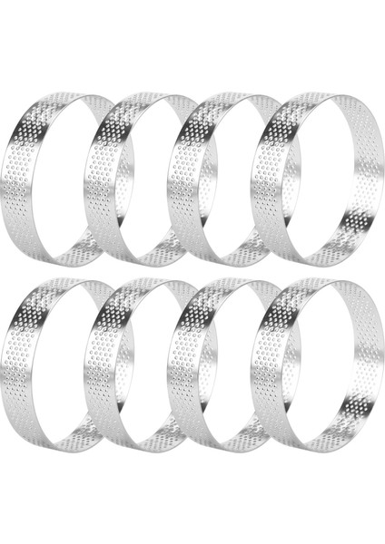 8 Paket Paslanmaz Çelik Tart Halkaları, Isıya Dayanıklı Delikli Kek Mus Halkası, Kek Halkası Kalıbı, Yuvarlak Kek (Yurt Dışından) fiyatları