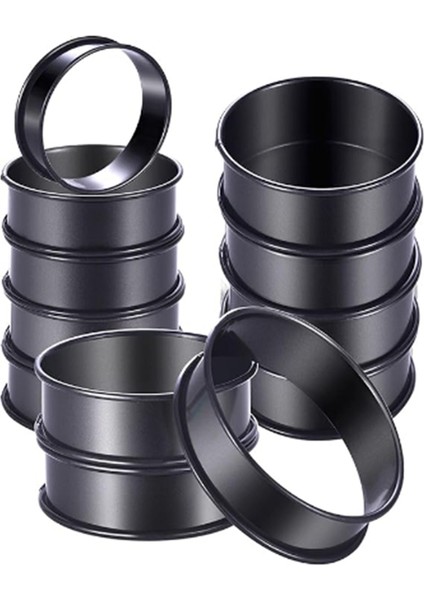 12 Paket Crumpet Yüzükler Yapışmaz Ingiliz Muffin Halkaları 3.15 Inç - Pişirme Için Paslanmaz Çelik Çift Haddelenmiş Tart Halkaları (Yurt Dışından)