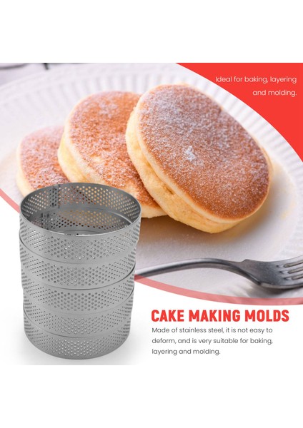 10 Adet Yuvarlak ve Üçgen Paslanmaz Çelik Tart Yüzük Kulesi Pasta Kek Kalıbı Delikli Tatlı Kek Mus Halkası (Yurt Dışından) indirimleri