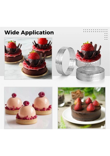 12 Adet Yuvarlak Tart Yüzükler, 1.97IN ve 3.15IN Paslanmaz Çelik Tart Yüzükler, Delikli Kek Mousse Yüzükler, Metal Pasta Kek Kalıbı (Yurt Dışından) indirimleri