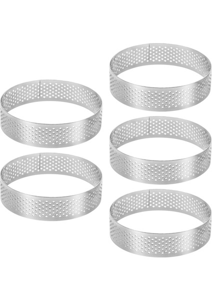 5 Adet Dairesel Paslanmaz Çelik Tart Yüzük Fransız Tatlı Delikli Kalıp Mus Meyveli Turta Kiş Kek Peynir Pişirme Kalıp (Yurt Dışından) fiyatları